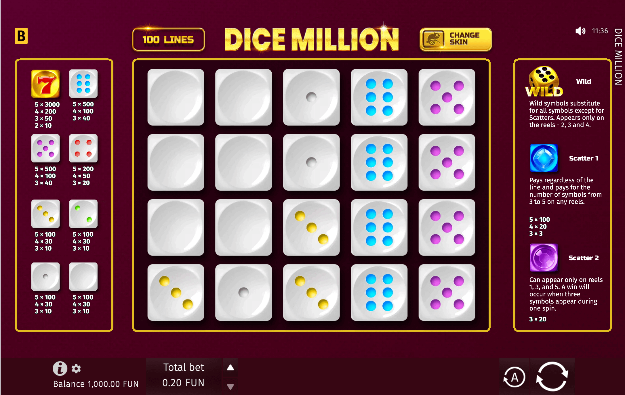 DiceMillion Dice Million machine à sous 2