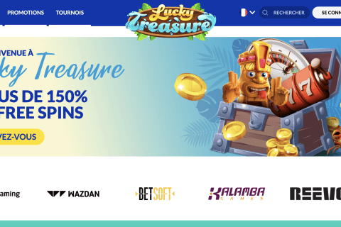 Lucky Treasure casino homepage