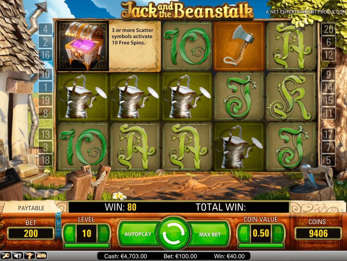 jack and the beanstalk netent machine a sous 