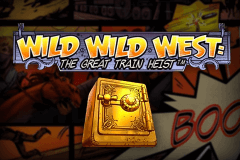 Logo wild wild west the great train heist netent jeu casino 