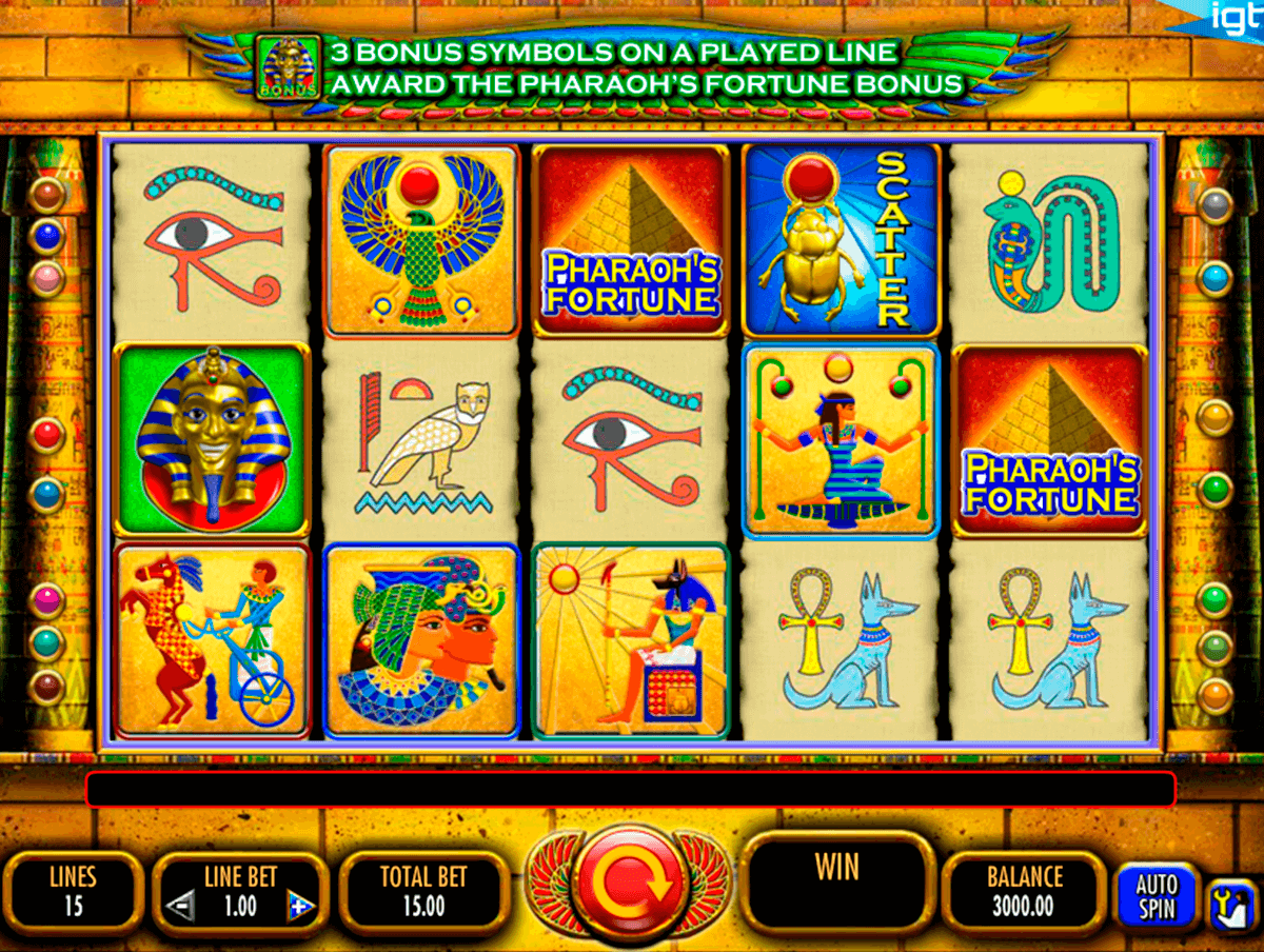 pharaohs fortune igt machine a sous 