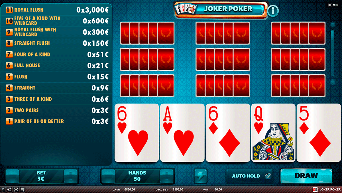 Joker poker red rake 